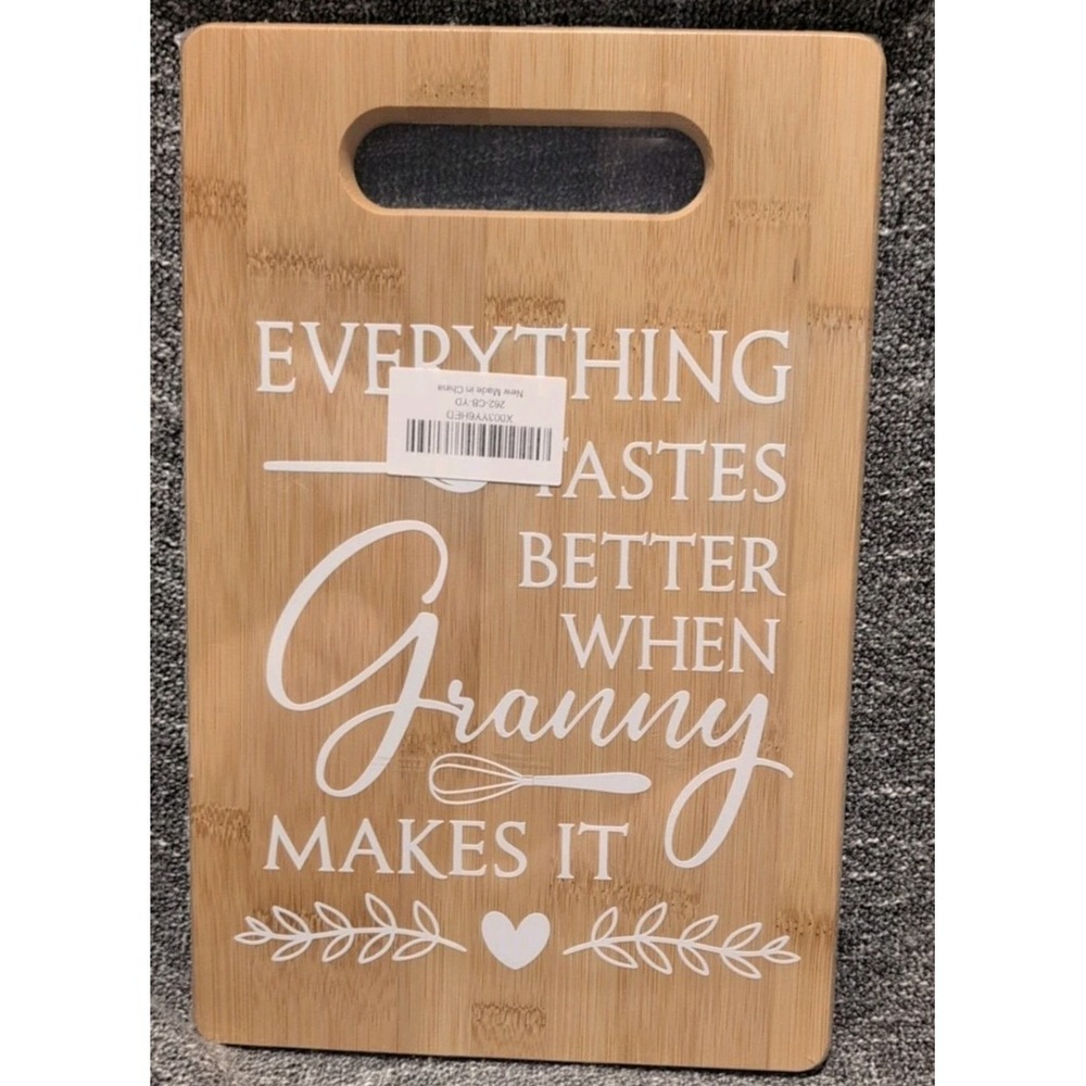 Grandma‎ Bamboo Cutting Board Kitchen Decor Gift for Granny Christmas Birthday